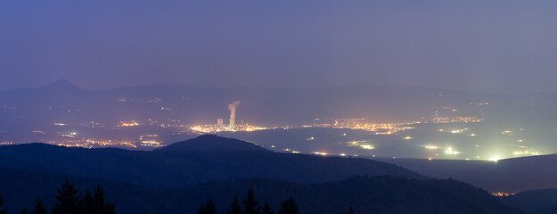 Valley in Czech Republic seen from above
