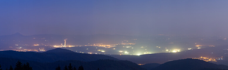 Valley in Czech Republic seen from above