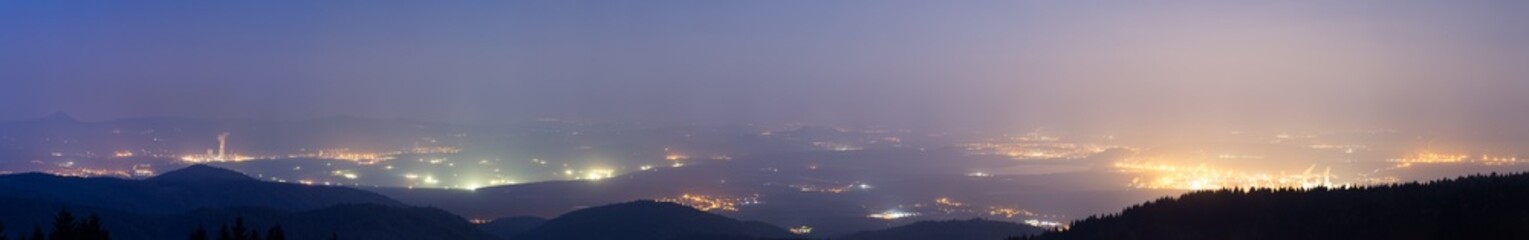 Valley in Czech Republic seen from above