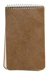 Vintage Old Brown Spiral Notepad with Blank Cover
