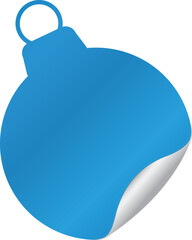blue christmas balls sticker banner 