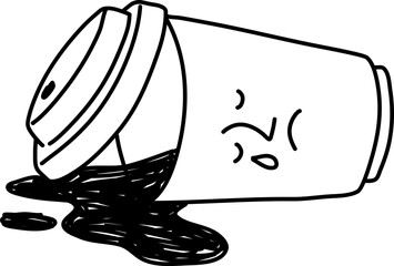 Cute Spoiled Cup of Coffee Doodle