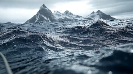 A soft-focus image of raindrops on a window overlooking a cool gray-blue cityscape