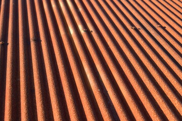 錆びた波トタンの屋根