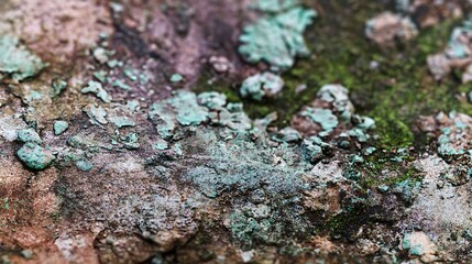 Weathered surface with green and brown hues