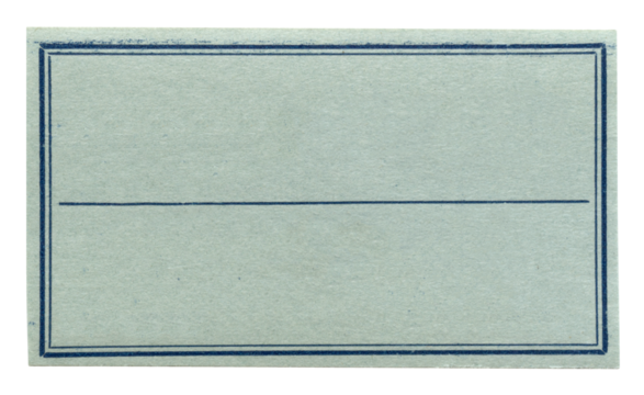 Vintage Blank Blue Apothecary Label with Double Line Border – Antique Paper Tag