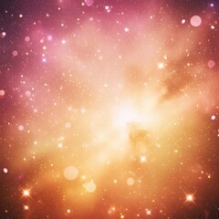 A magical and festive background for a celebration, with shimmering golden glitter and soft, out-of-focus bokeh lights
