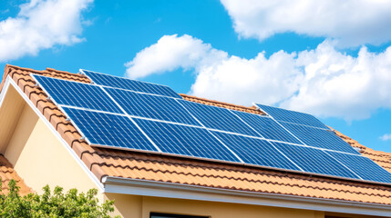 Eco friendly solar powered air conditioning system on rooftop for sustainable energy solutions