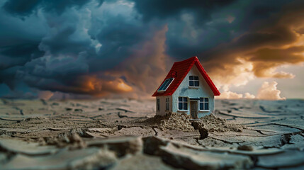 Shelter on the Brink: A Stark Symbol of Fragility