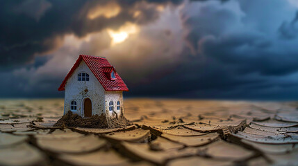 Shelter on the Brink: A Stark Symbol of Fragility