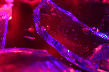 Colorful Abstract Background of Shattered Glass with Vibrant Lighting