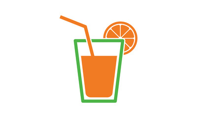 orange juice with straw
