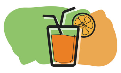 glass of juice and lime