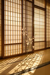 man and woman looking out window