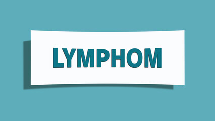 Lymphom (Lymphoma) - A card isolated on light green background.