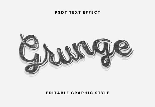 Grey And White Grunge Sketch Script Font Rough Scribble Cursive Text Effect