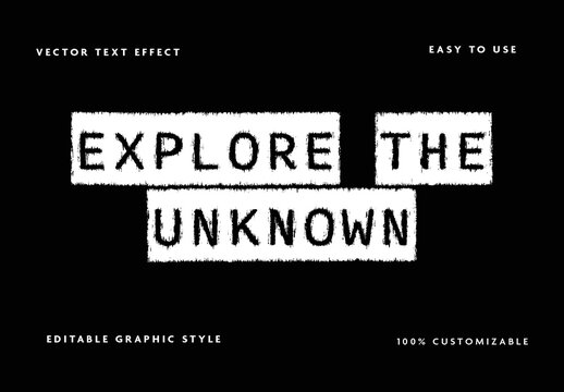 Black And White Typewriter Rough Grunge Font Bold Rough Scratch Text Effect