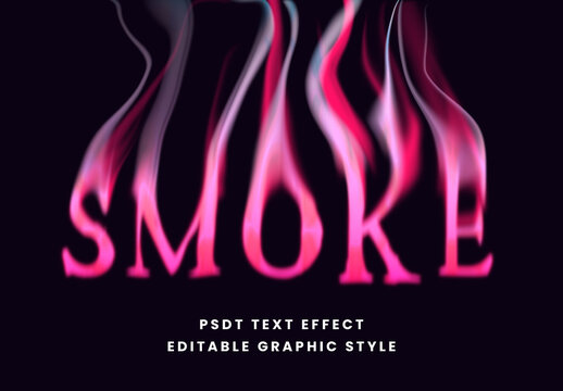 Pink And Fuchsia Smoke Fire Font Burning Vapor Horror Text Effect