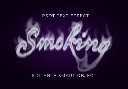 White Smoke Script Font Vapor Smoking Fog Text Effect