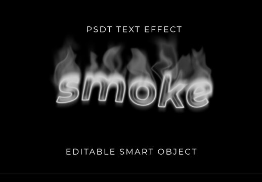 Black And White Smoke Vapor Font Foggy Cloud Text Effect