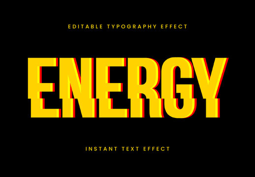 Yellow And Red Bold Slice Font Strong Fragmented Text Effect