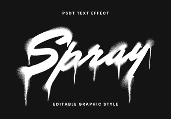 Black Spray Paint Graffiti Font Urban Drip Text Effect