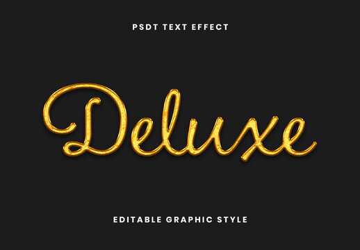 Gold Beveled Glossy Script Font Cursive Elegant Text Effect