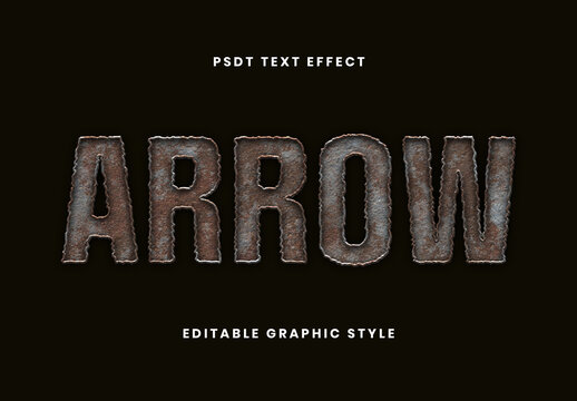 Gray And Brown Rusty Beveled Font Industrial Grunge Text Effect