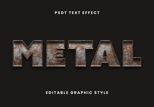 Rusty Metal Grunge Text Effect
