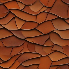 Seamless Pattern Leather Grain Aesthetic, Shades of Earthy Tones in Textured Leather Layering Design