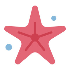 starfish flat icon for marine life and ocean biodiversity