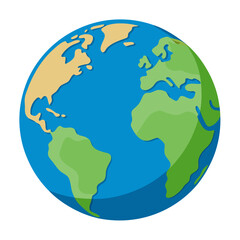 globe on white background
