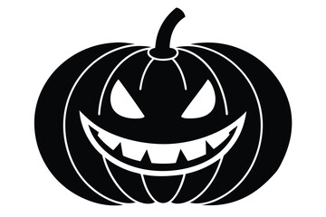 pumpkin grin face vector icon