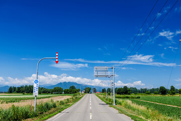 青空と一本道