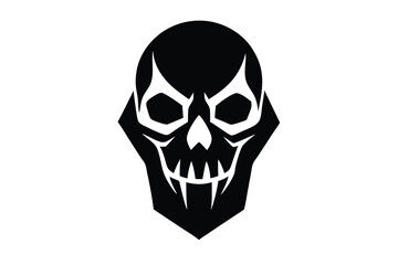 scary skull mask vector icon