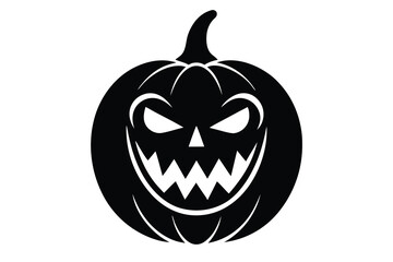 screaming pumpkin face vector icon