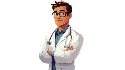 Fototapeta premium Professional Hospital Medic Icon Cartoon for Medical Websites and Apps
