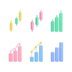 Rising trends and financial growth are visualized with colorful chart illustrations.