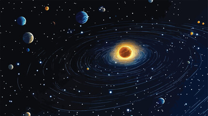 Solar System Planets Illustration with Astronomical Details