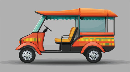 Fototapeta premium Detailed Indian Auto Rickshaw Illustrations Isolated on White Background