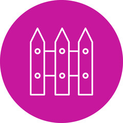 Boundaries Symbol  Vector Line Pink Circle Icon Design