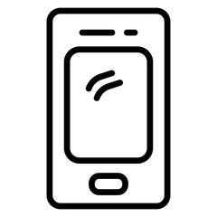 Mobile Vector Line Icon Design
