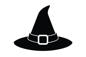witch hat with buckle vector icon