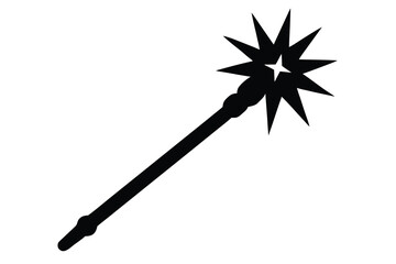 witch wand spark vector icon
