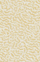 Abstract ochre shapes on textured paper