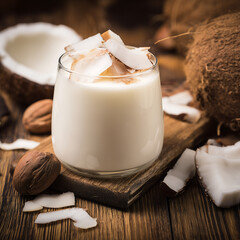 National cuisine of the Philippines Guinatan - coconut pudding with coconut cream