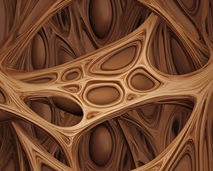 Abstract brown network organic cell structure