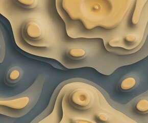 Abstract layered topographic map design illustration