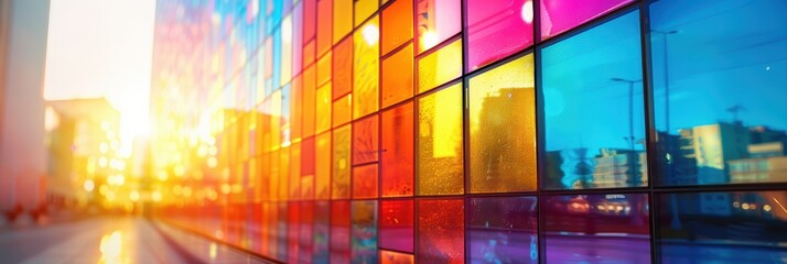 vibrant reflections in windows of an expansive residence