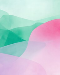 Pastel waves in dreamy abstract landscape